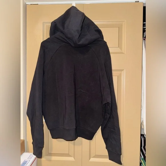 NWT - Athleta Black Easy Fleece 1/2 Zip Hoodie Size Large - Picture 2 of 5